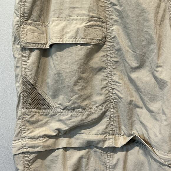 COLUMBIA PFG Pants Mens XL Khaki OMNISHADE Cargo Convertible Hiking Shorts Cargo - Picture 6 of 7